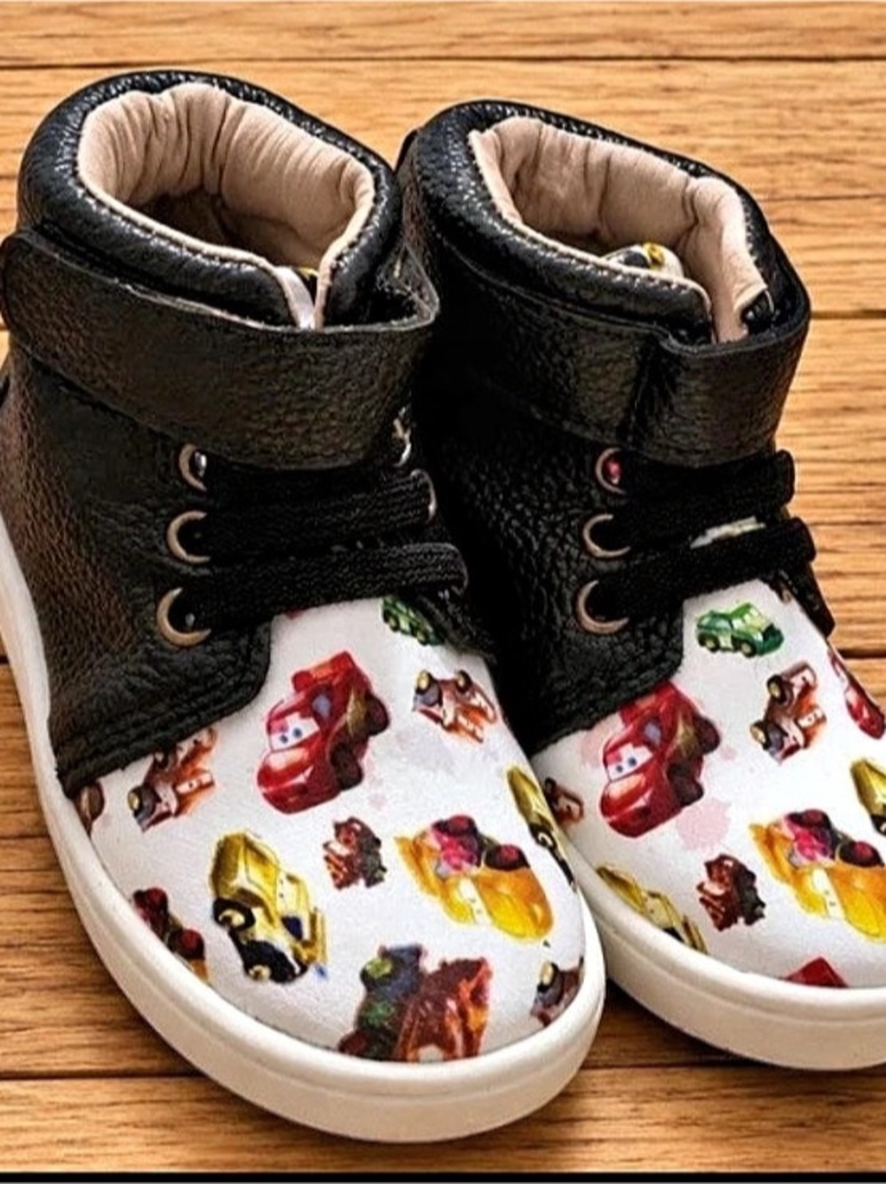 Disney Pixar Cars Lightning McQueen High Top Sneakers monkey feet brand